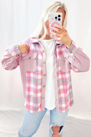 Pink Plaid Shacket