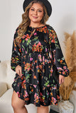 Black Floral Dress Curvy-Plus