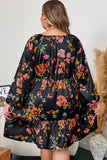 Black Floral Dress Curvy-Plus