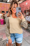 Cream Sweater Leopard Print