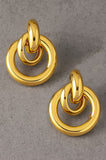 small, puffy hoop earring-Sandi's Styles