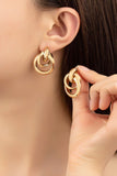 small, puffy hoop earring-Sandi's Styles