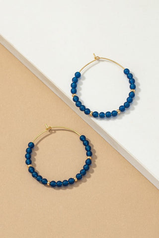 Blue stone earrings