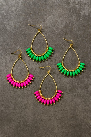 Teardrop hoop earrings