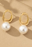 Gold Pearl Earrings