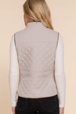Taupe Quilted Vest-Sandi's Styles