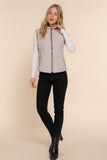 Taupe Quilted Vest-Sandi's Styles