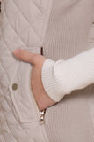 Taupe Quilted Vest-Sandi's Styles