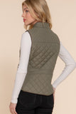 Olive Quilted Vest-Sandi's Styles