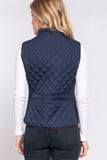 Navy Quilted Vest-Sandi's Styles