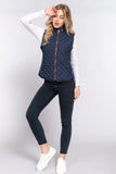 Navy Quilted Vest-Sandi's Styles