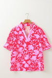 Red and Pink Floral Top-Sandi's Styles