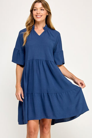 Denim Blue Dress-Sandi's Styles