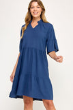 Denim Blue Dress-Sandi's Styles