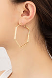 Hexagon Hoop Earring-Sandi's Styles