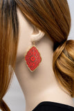 Red Flower Cut Earring-Sandi's Styles