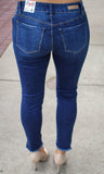 Denim Jeans with Ripped and frayed bottom.-Sandi's Styles