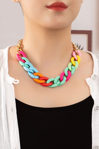 Colorful Chunky Necklace-Sandi's Styles