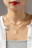 Two layer circle pendant Necklace-Sandi's Styles
